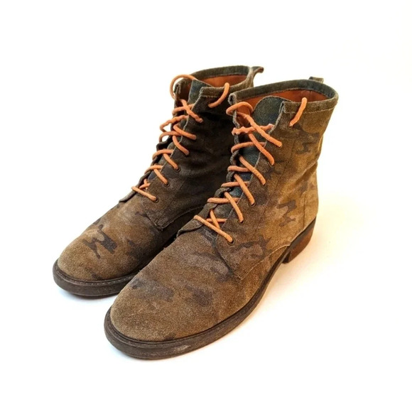 Lucky Brand Camo Combat Boots - Picture 1 of 11